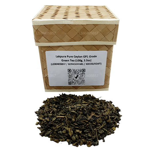 Lakpura Pure Ceylon GP1-kwaliteit groene thee (100 g)