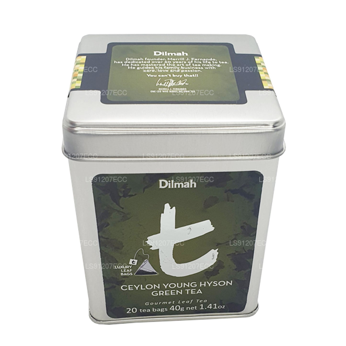 Dilmah T-serie Ceylon Young Hyson groene thee (40 g) 20 theezakjes