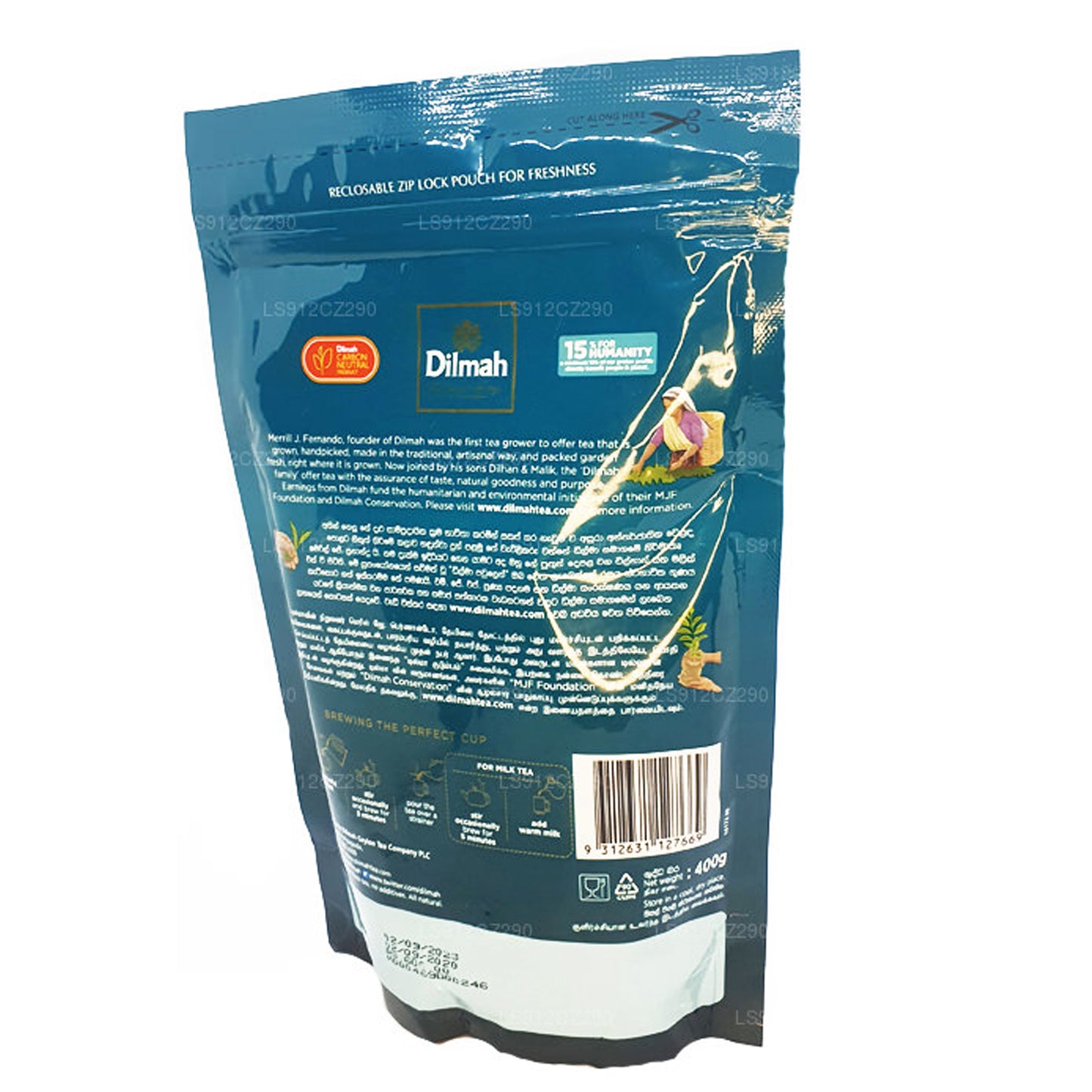Dilmah Premium Ceylon Losbladige zwarte thee BOPF (400 g)
