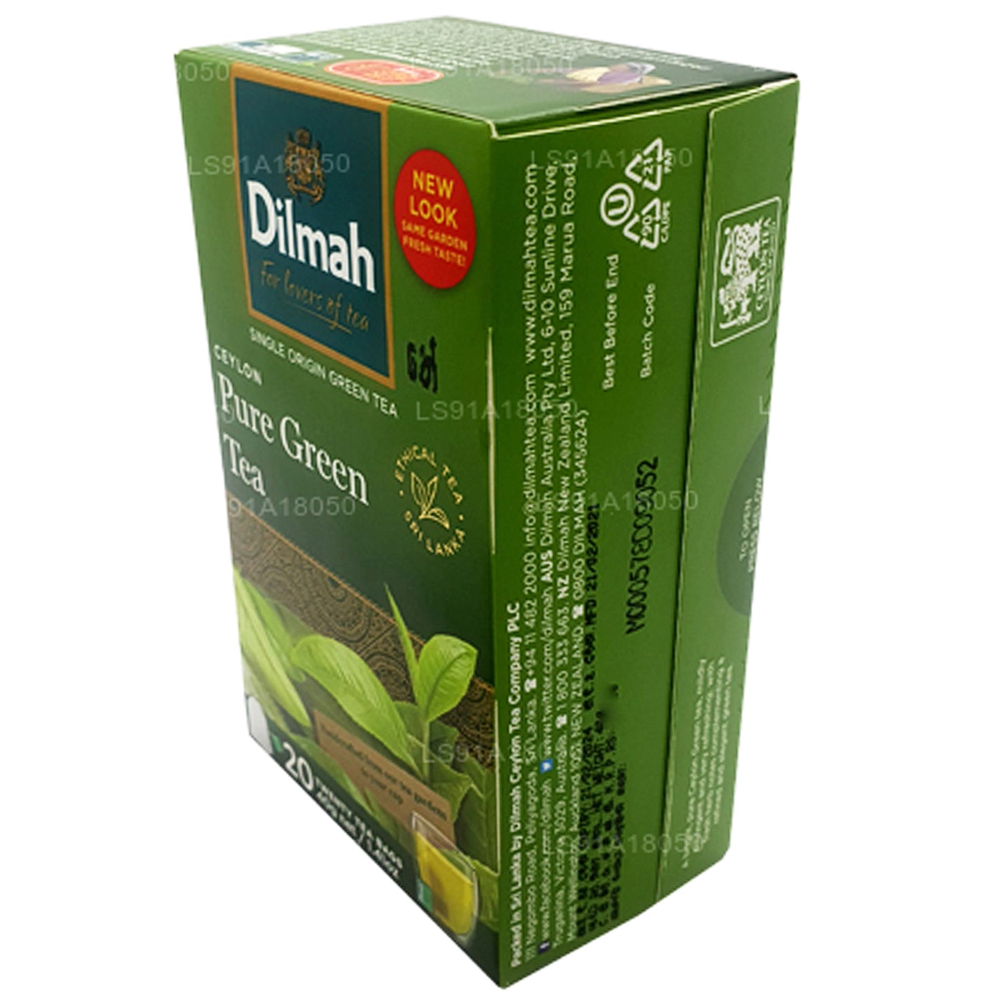 Dilmah Pure Ceylon groene thee (40 g) 20 theezakjes