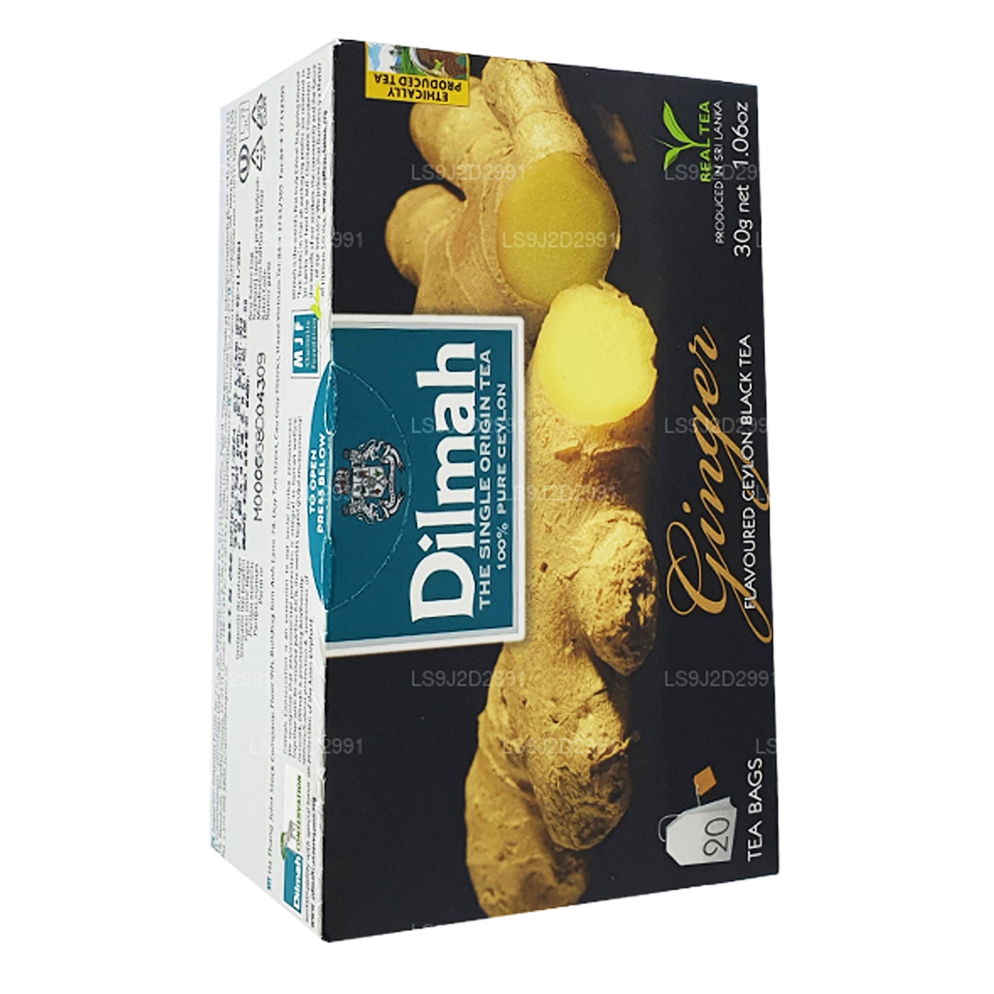 Dilmah zwarte thee met gembersmaak (30 g) 20 theezakjes