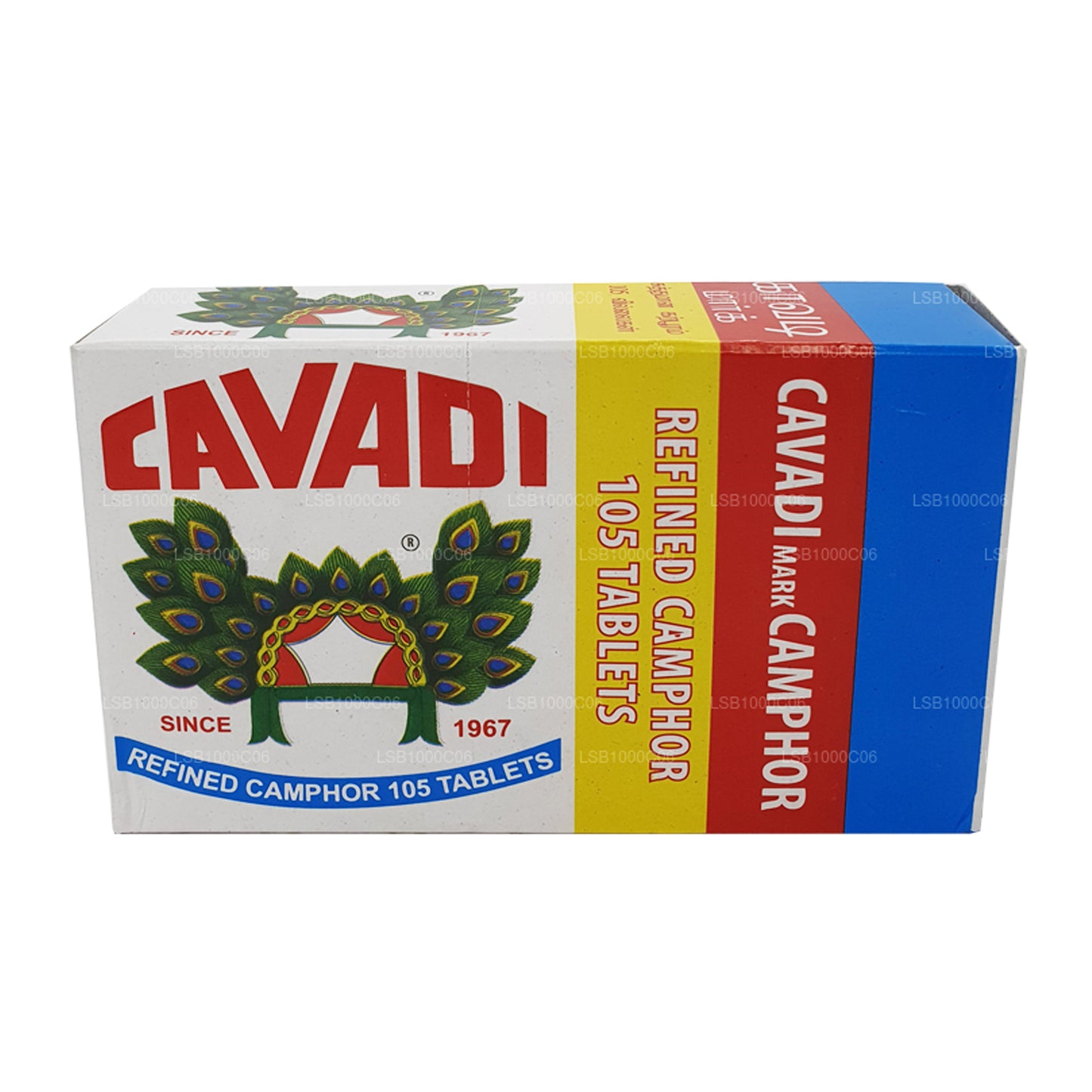 Cavadi Mark Camphor geraffineerde kamfer 105 tabletten