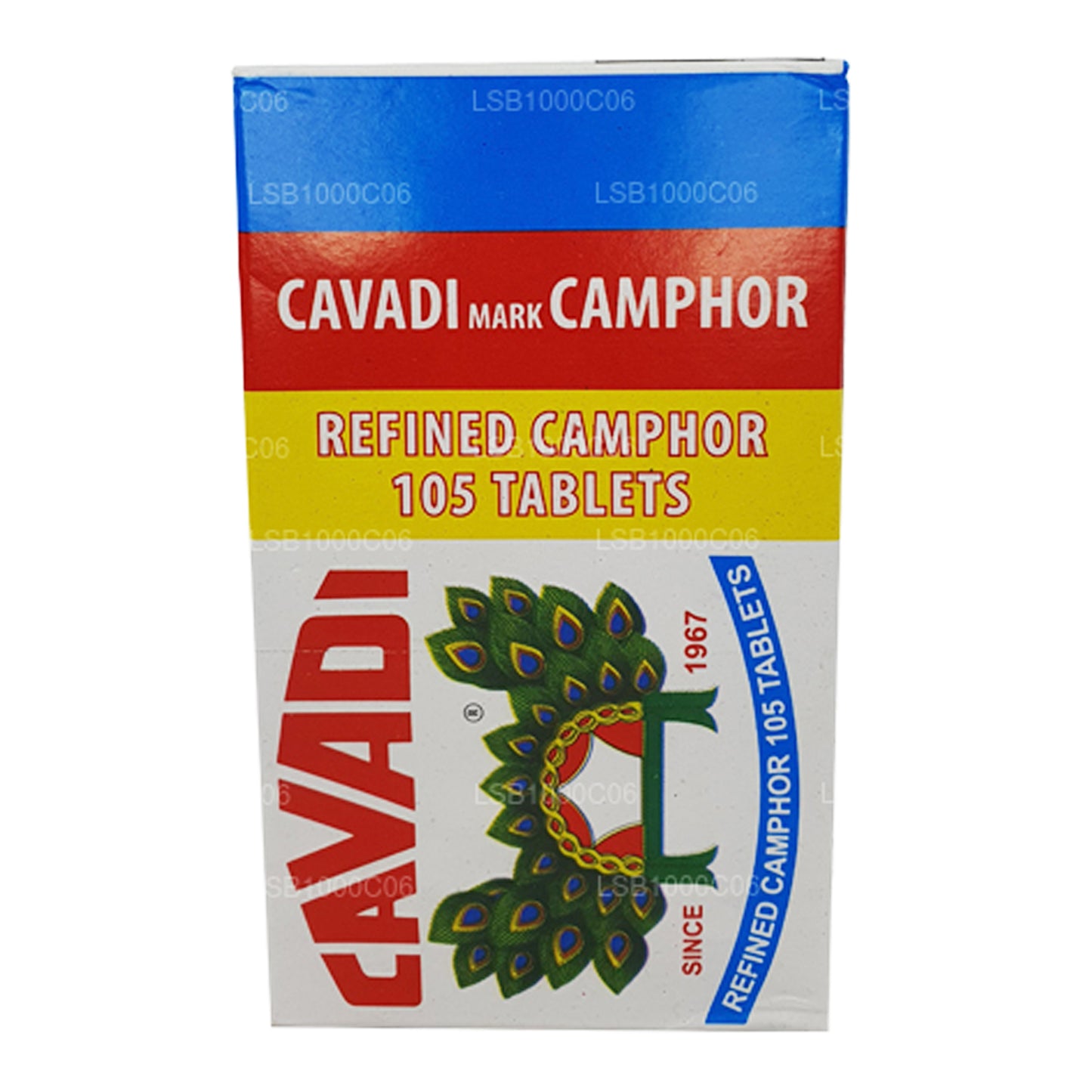 Cavadi Mark Camphor geraffineerde kamfer 105 tabletten