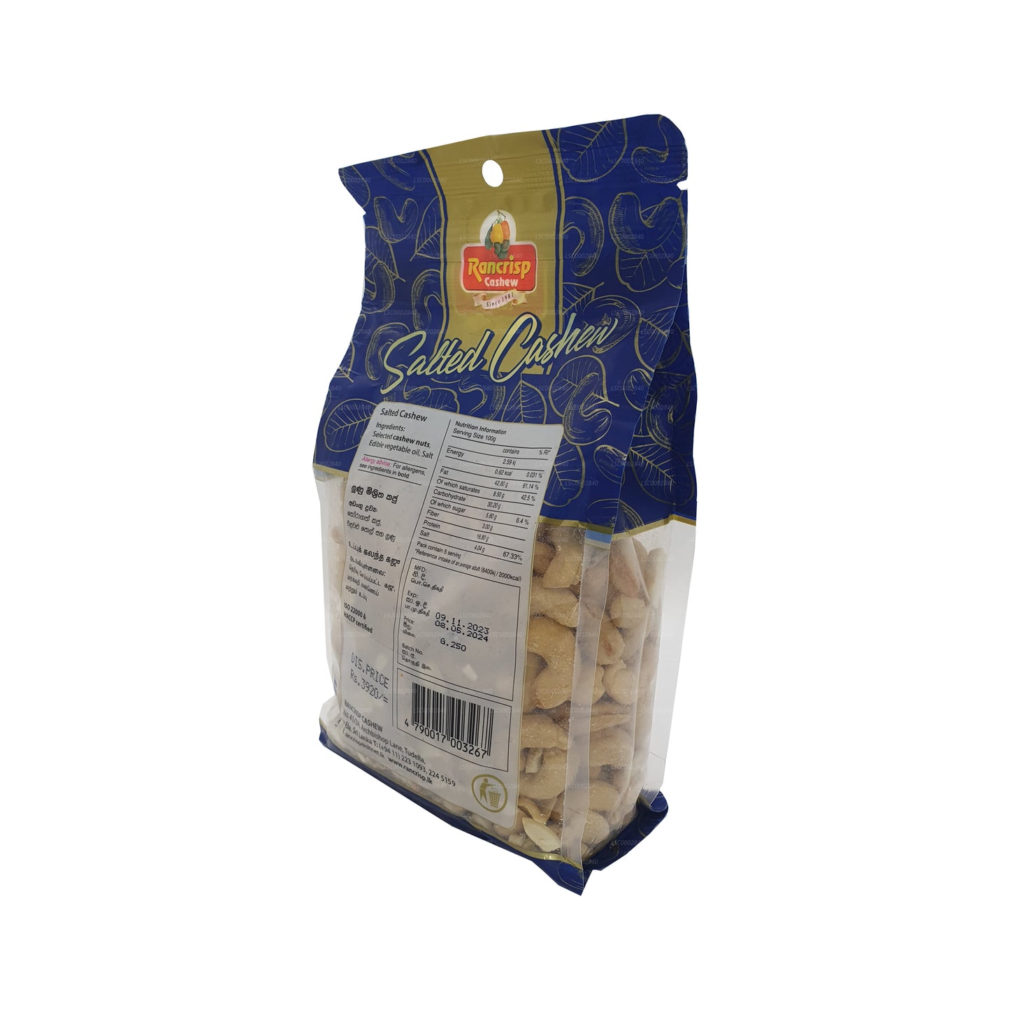 Rancrisp gezouten cashewnoten (500 g)