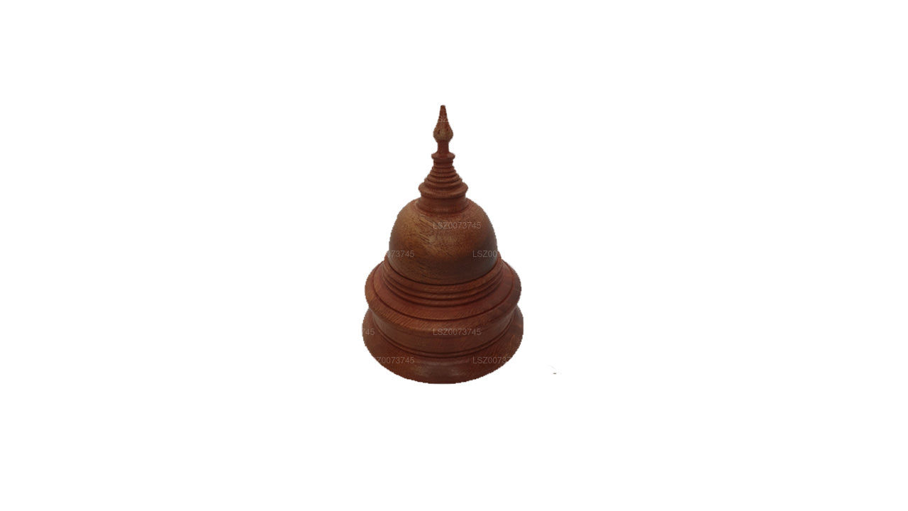 Buddha Stupas houtkleur (H-4 inch W-3 inch)