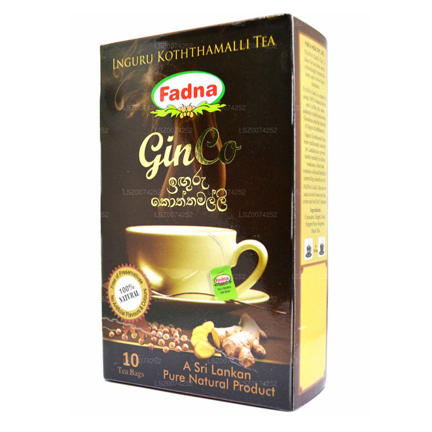 Fadna-thee met gember- en koriandersmaak (20 g) 10 theezakjes