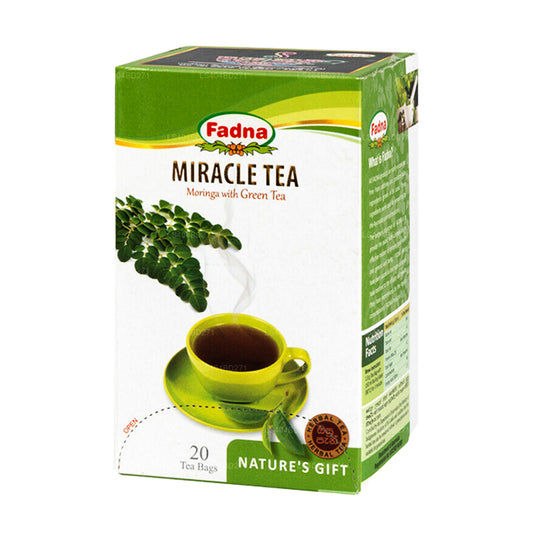 Fadna Miracle Tea Moringa met groene thee (40 g) 20 theezakjes
