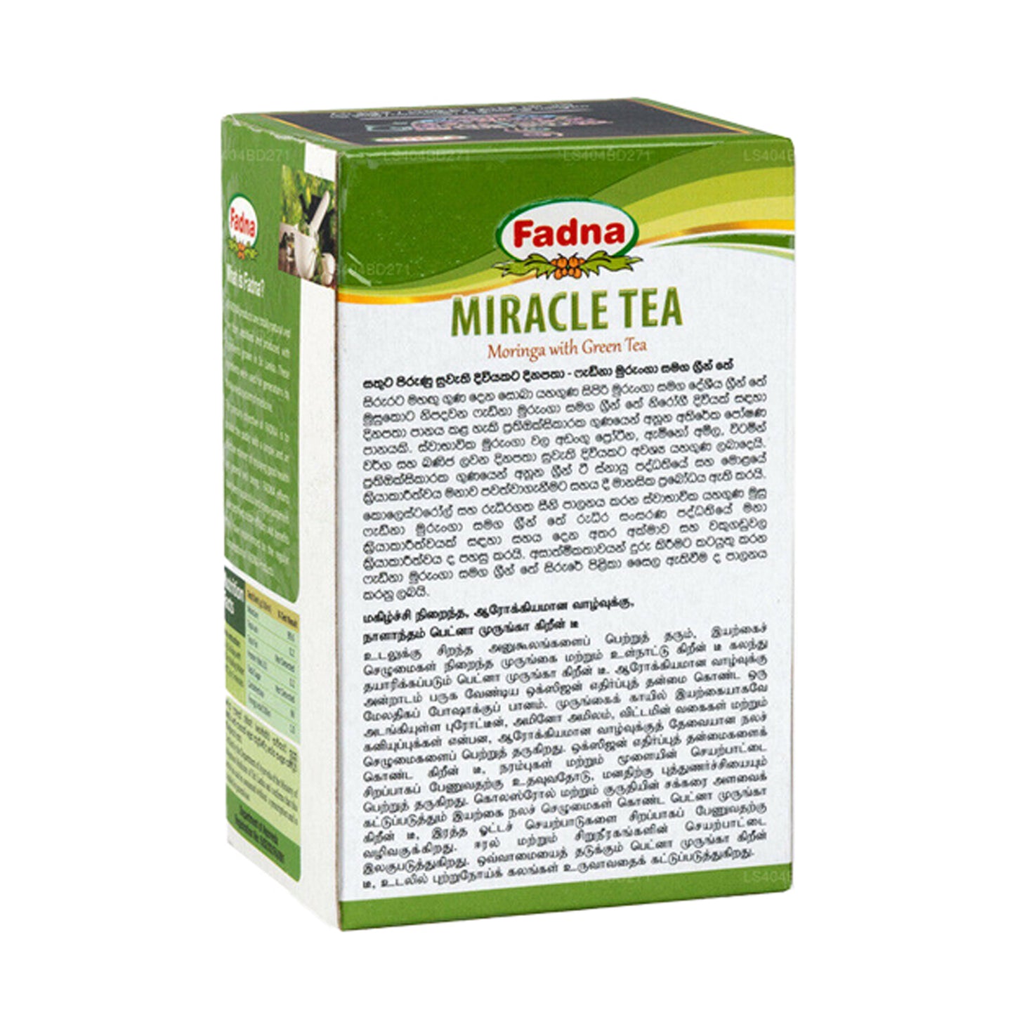 Fadna Miracle Tea Moringa met groene thee (40 g) 20 theezakjes