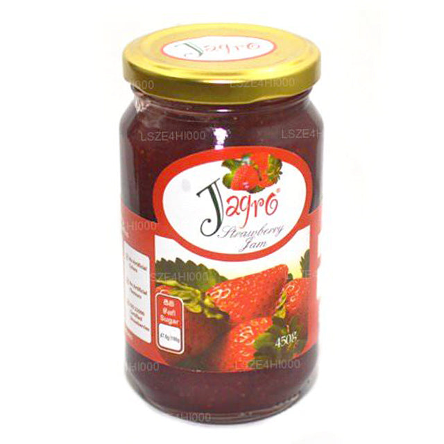 fles jagro-aardbeienjam