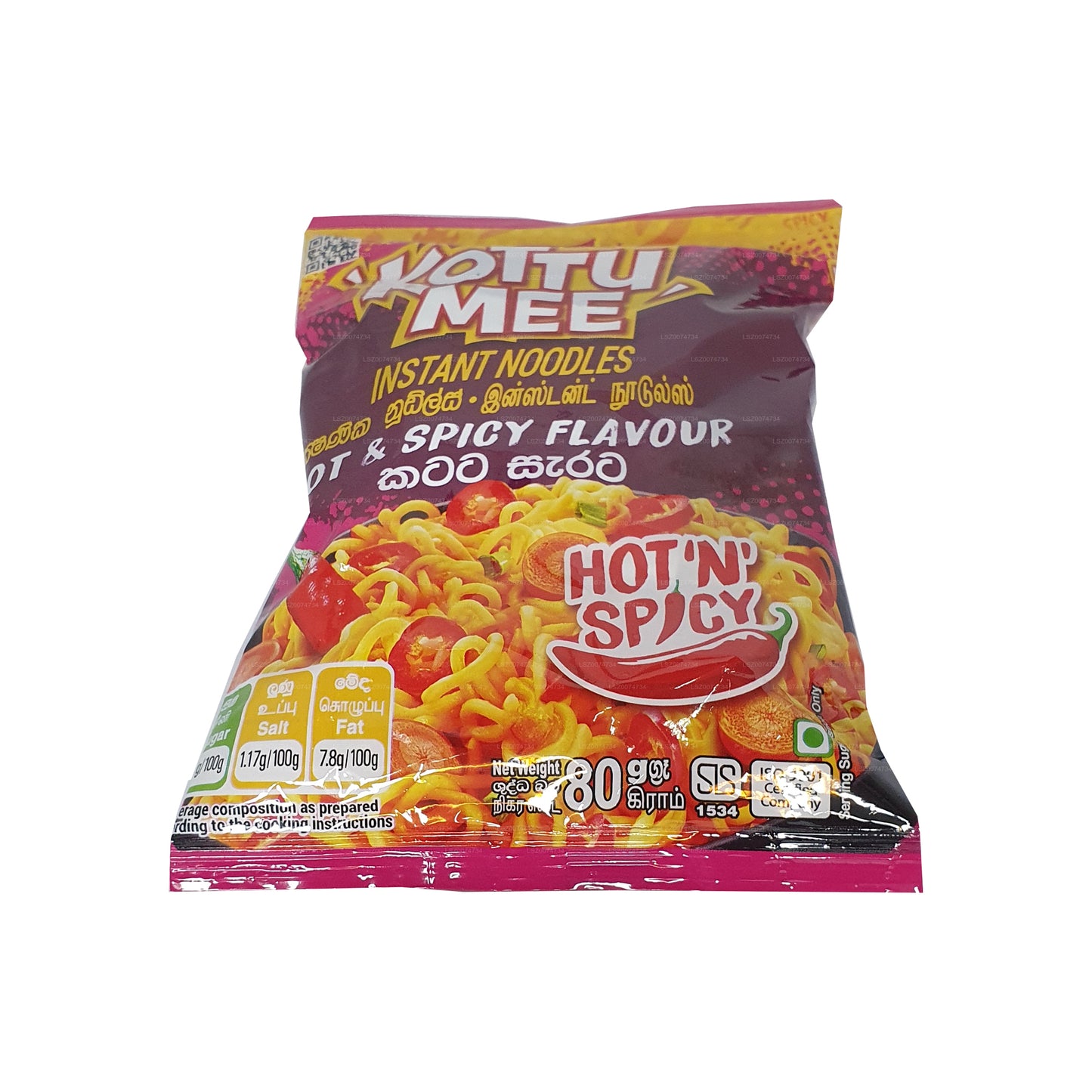 Kottu mee warm en kruidig (80 g)