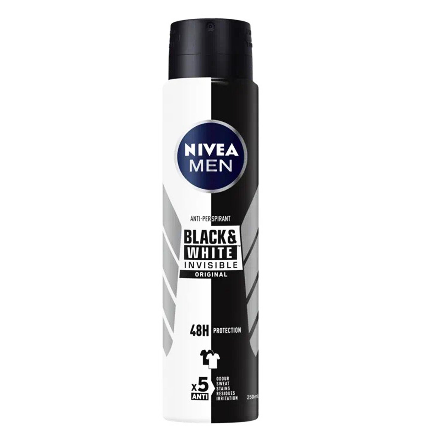 Nivea Invisible Deo Spray voor mannen, zwart en wit (250 ml)