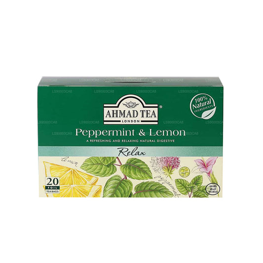 Ahmad Tea Peppermint & Lemon (30 g) 20 theezakjes van folie