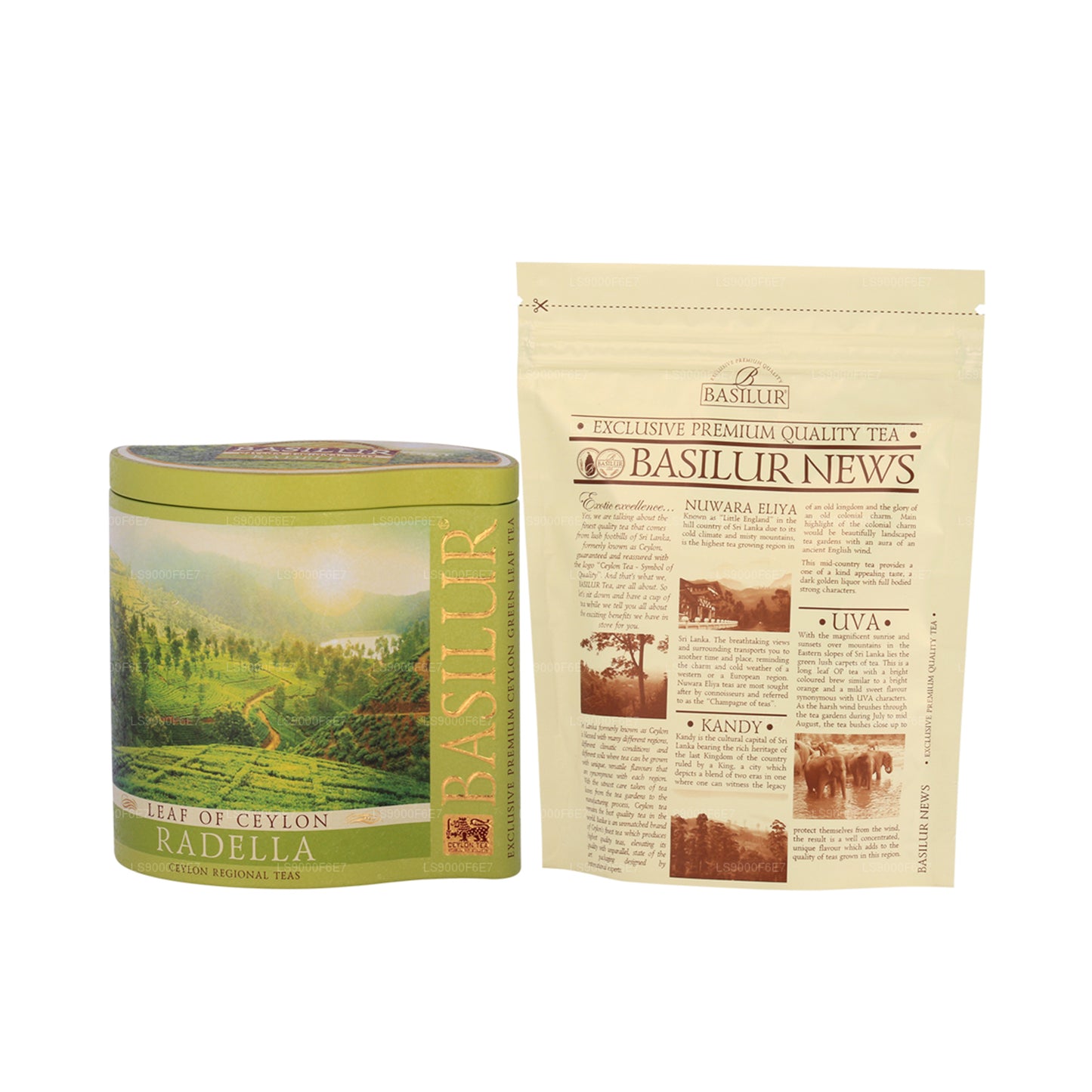 Basilurblad van Ceylon „Radella groene thee” (100 g) Caddy