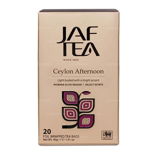 Jaf Tea Classic Gold Collection Ceylon Afternoon Foil Envelop theezakjes (40 g)