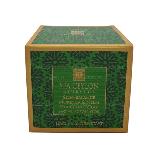 Spa Ceylon Skin Balance gezichtsexfoliator met moringa en neem Clarifying Clay (100 g)