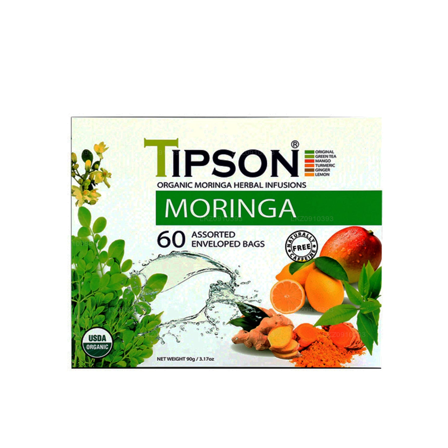 Tipson biologische Moringa geassorteerde thee (90 g)