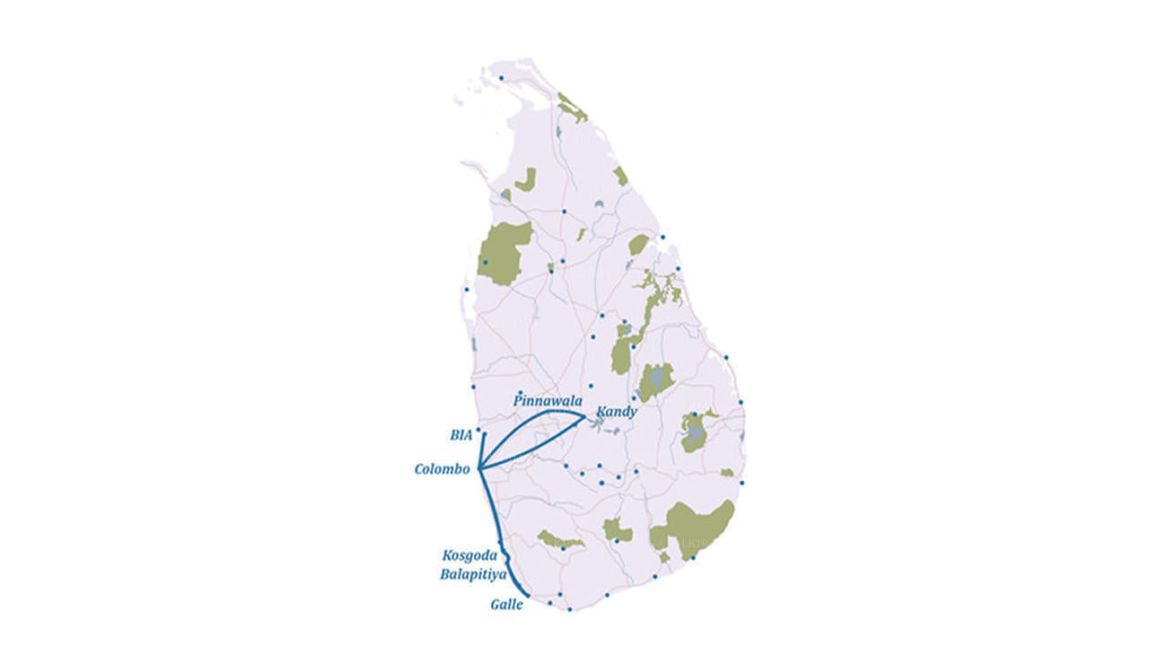 Rondreis door Lanka vanuit Colombo (4 dagen)