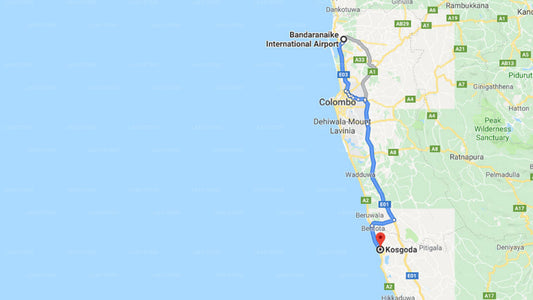 Transfer between Colombo Airport (CMB) and Ayurveda Kuma Villa, Kosgoda