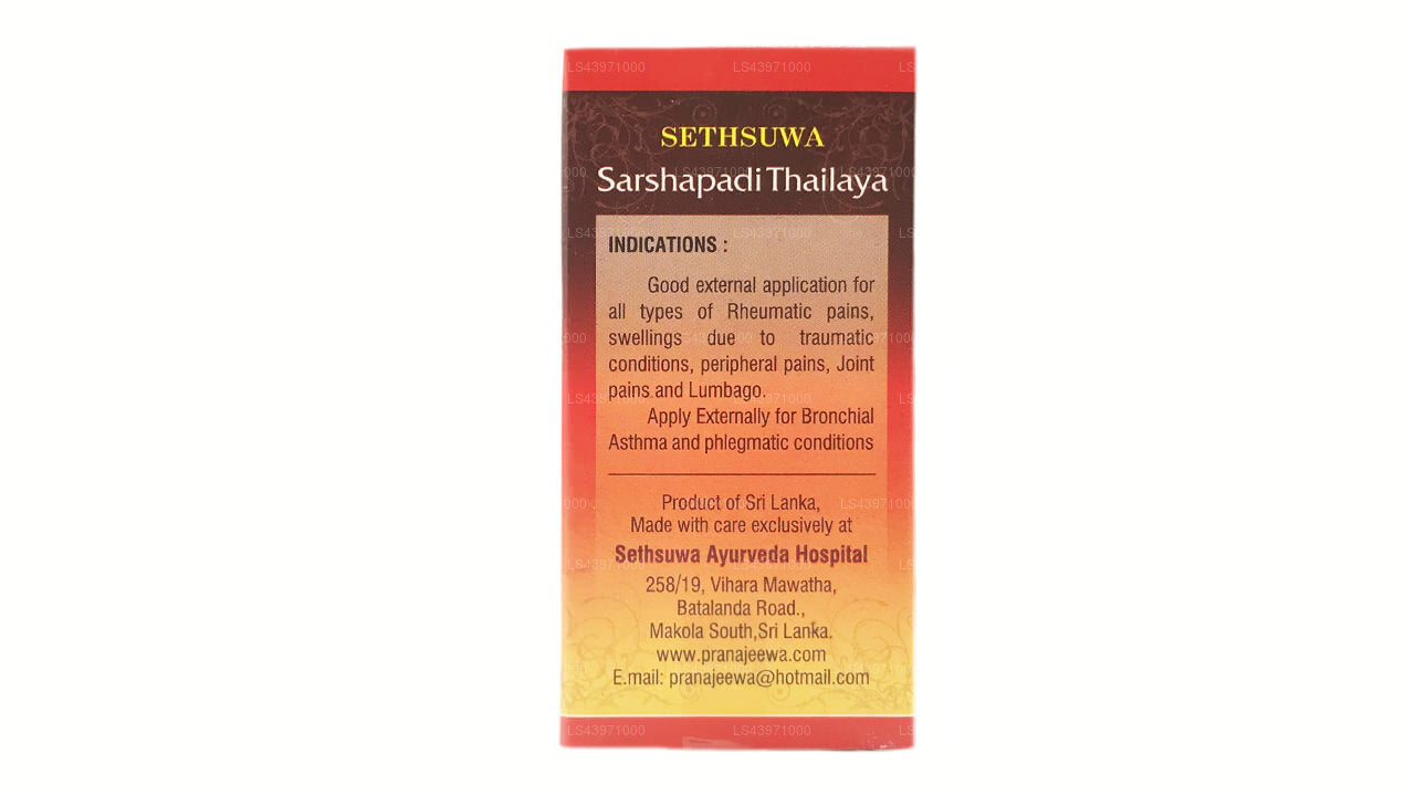 Sethsuwa Sarshapadi-olie (60 ml)