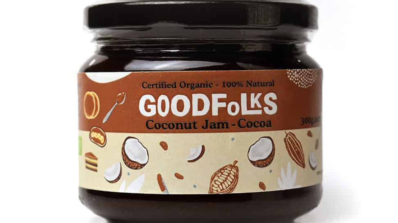 Goodfolks Kokosjam met cacao (300 g)