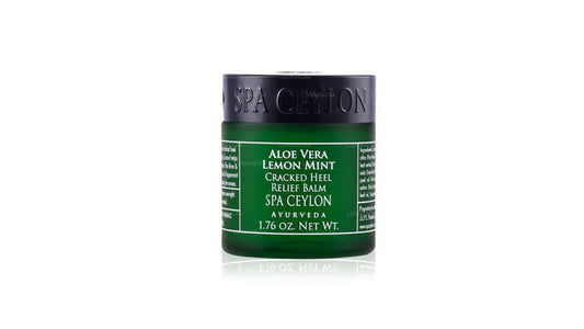 Spa Ceylon Aloë Vera Lemon Mint Cracked Heel Balm voor de behandeling van gebarsten hielen (50 g)