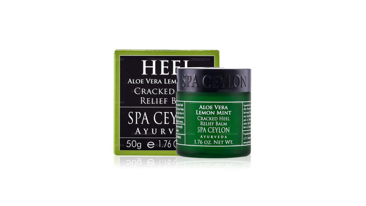 Spa Ceylon Aloë Vera Lemon Mint Cracked Heel Balm voor de behandeling van gebarsten hielen (50 g)