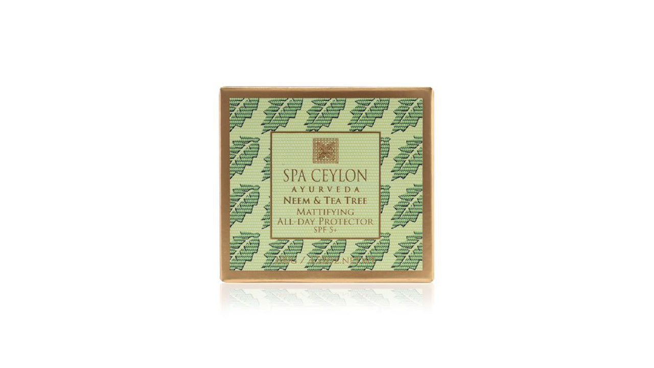Spa Ceylon matterende crème voor neem en theeboom voor de hele dag (SPF 5+) 100 g