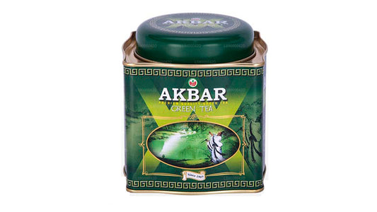 Akbar klassieke groene theebladthee (250 g) in blik