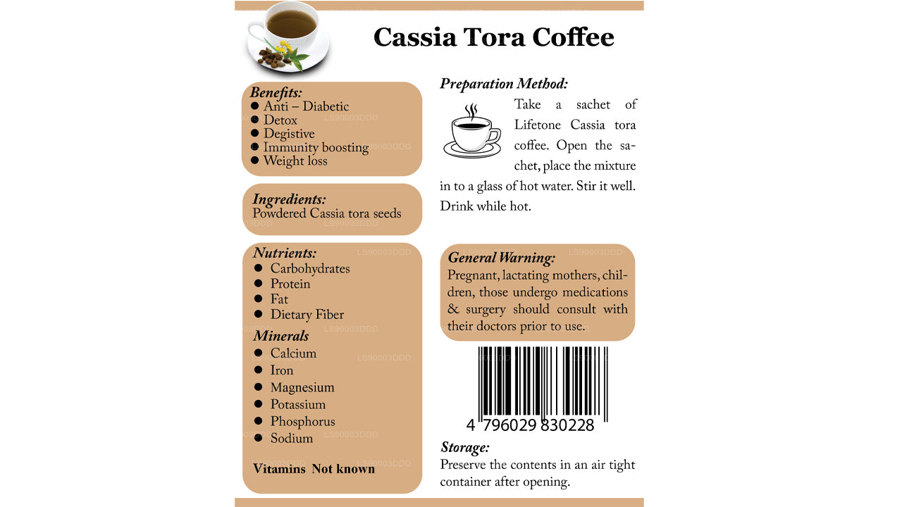 Lifetone Cassia Tora koffie (40 g)