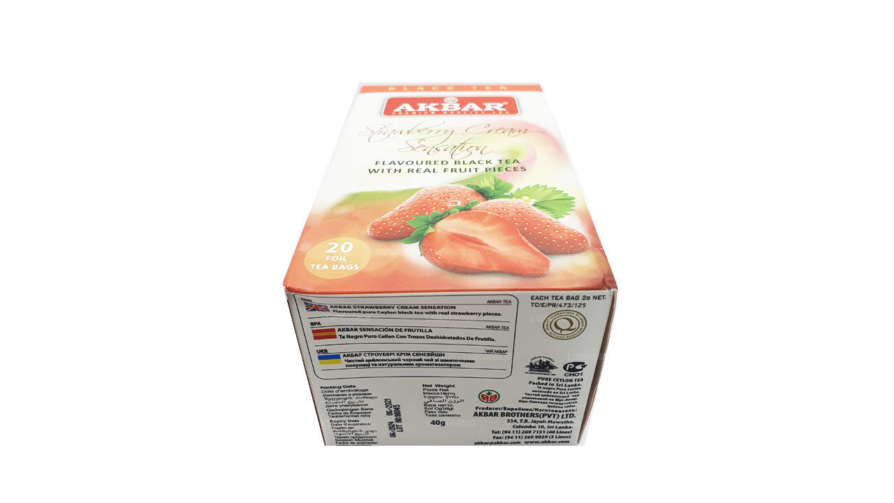 Akbar Strawberry Cream Sensation (40 g) 20 theezakjes