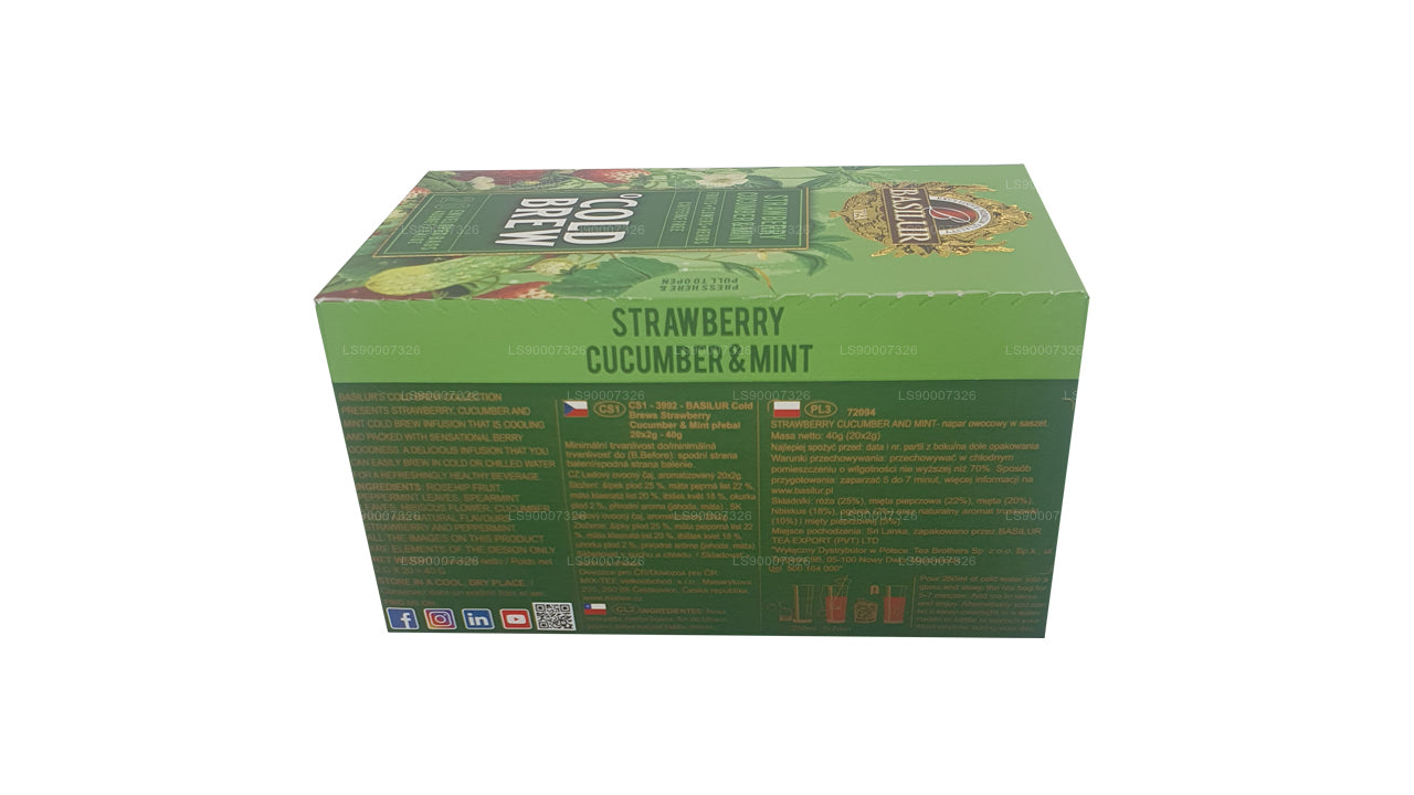 Basilur Cold Brew „Strawberry Cucumber and Mint” (40 g) doos