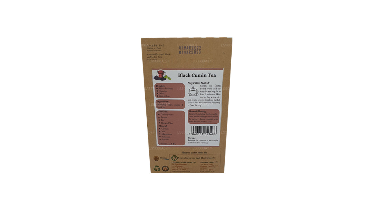 Lifetone zwarte komijnthee (40 g)