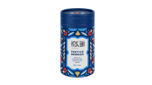 Jaf Tea Festive Berries - Zwarte thee op smaak gebracht met heerlijke bosbessen Caddy (50 g)