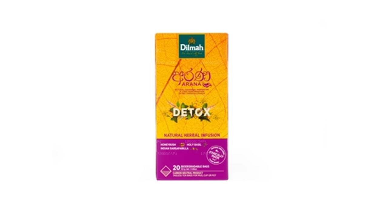 Dilmah Arana Detox natuurlijke kruideninfusie (20 theezakjes zonder etiket)