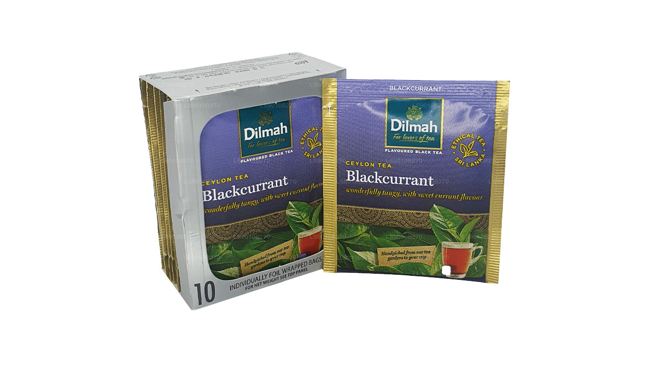 Dilmah Blackcurrent Tea (20 g) 10 individueel in folie verpakte theezakjes