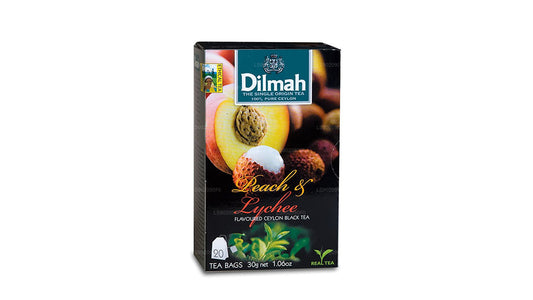 Dilmah thee met perzik- en lycheesmaak (30 g) 20 theezakjes
