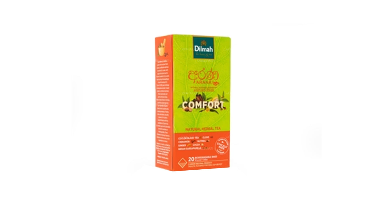 Dilmah Arana Comfort natuurlijke zwarte kruidenthee (20 theezakjes zonder etiket)