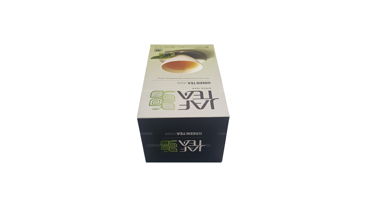 Jaf Tea Pure Green Collection Groene Thee Muntfolie Envelop theezakjes (40 g)