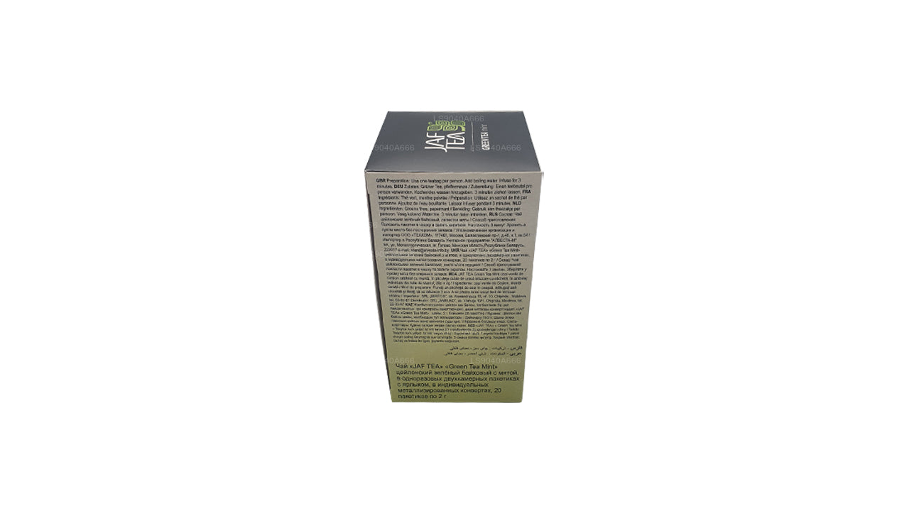 Jaf Tea Pure Green Collection Groene Thee Muntfolie Envelop theezakjes (40 g)