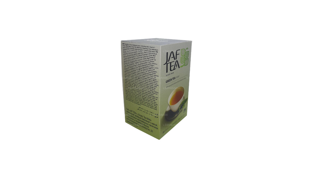 Jaf Tea Pure Green Collection Groene Thee Muntfolie Envelop theezakjes (40 g)