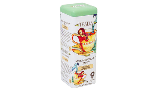 Tealia Passionfruit Mint 15 Pyramid Tea Bags (30g)