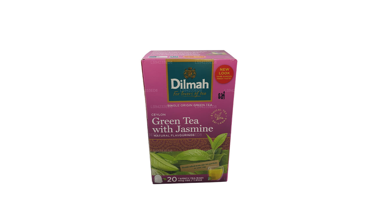 Dilmah Ceylon groene thee met jasmijn (40 g) 20 theezakjes
