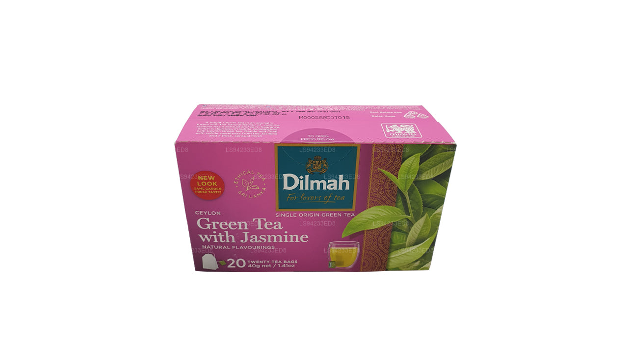 Dilmah Ceylon groene thee met jasmijn (40 g) 20 theezakjes